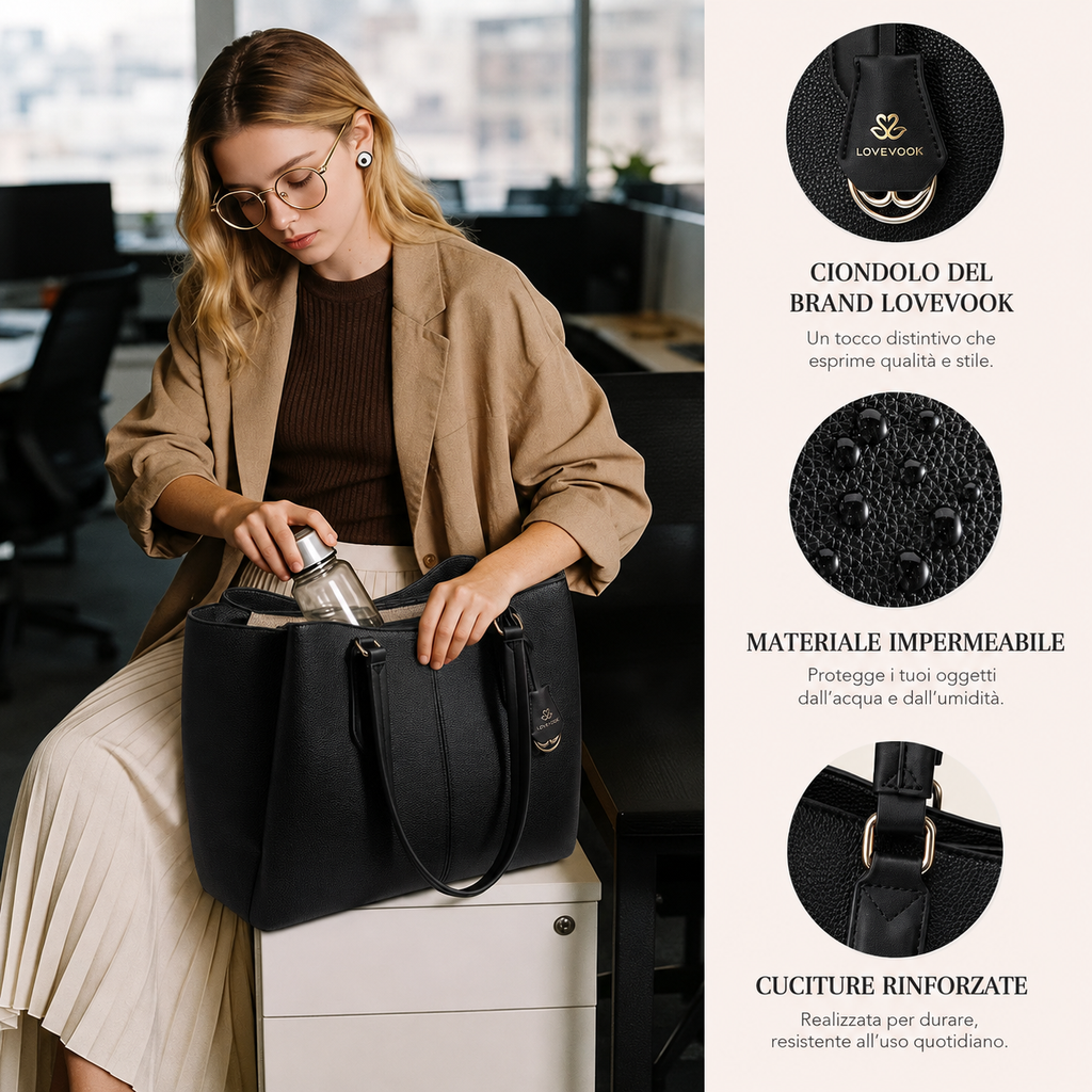 Borsa Essenza™ - Elegante e Raffinata con Triplo Scomparto