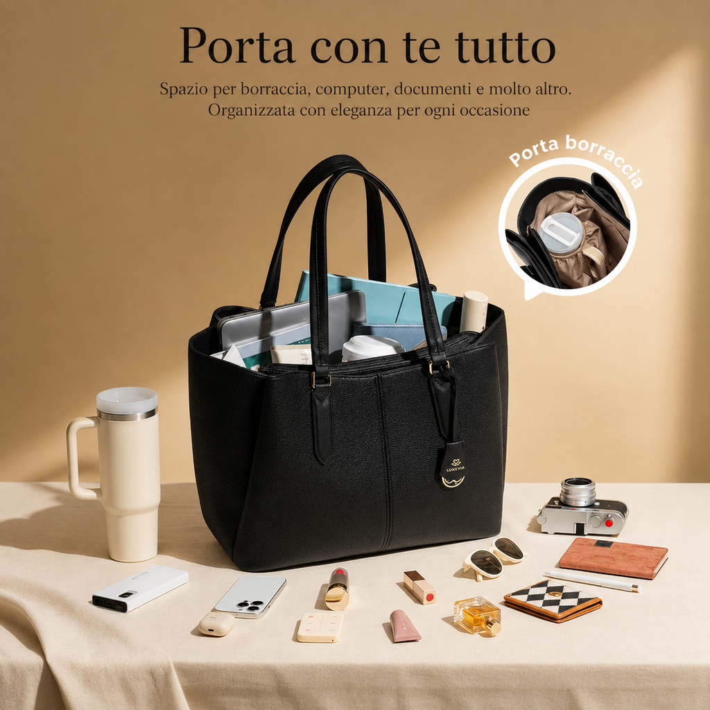 Borsa Essenza™ - Elegante e Raffinata con Triplo Scomparto